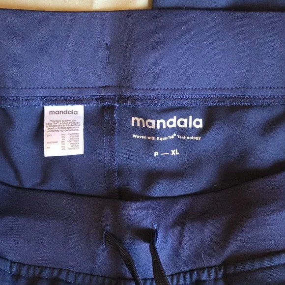 Mandala High Waisted Scrubs Joggers XLP Navy - Picture 4 of 5